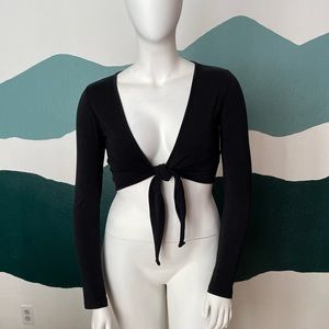 Cropped cardigan with long sleeves | Size Large